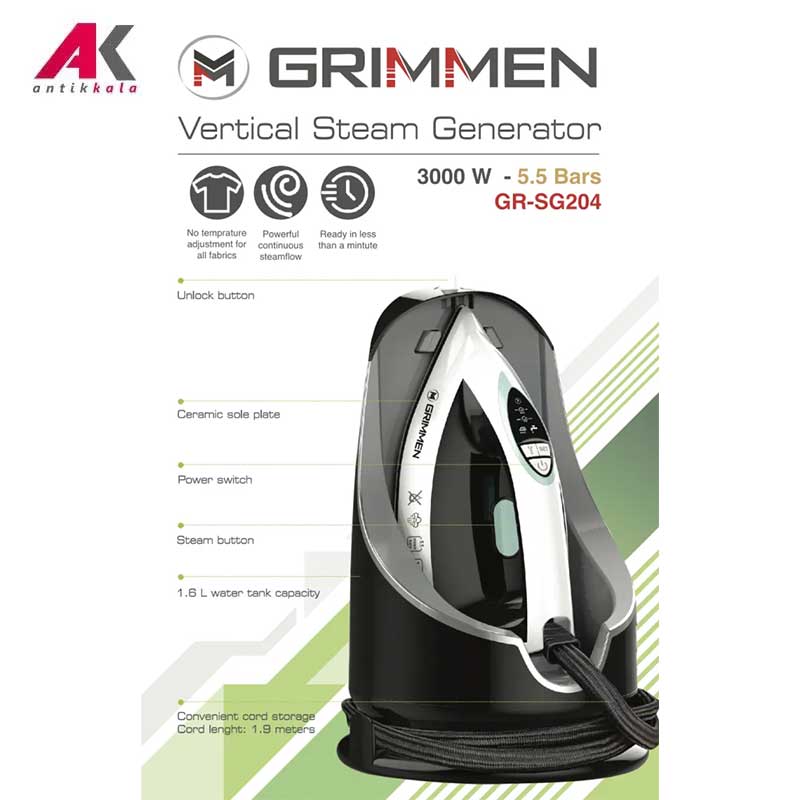 اتو مخزن دار گریمن مدل GRIMMEN GR-SG204 - تصویر 2