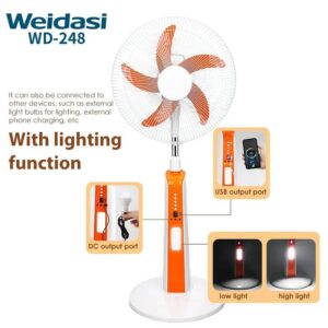 پنکه ایستاده شارژی ویداسی مدل WD‑248